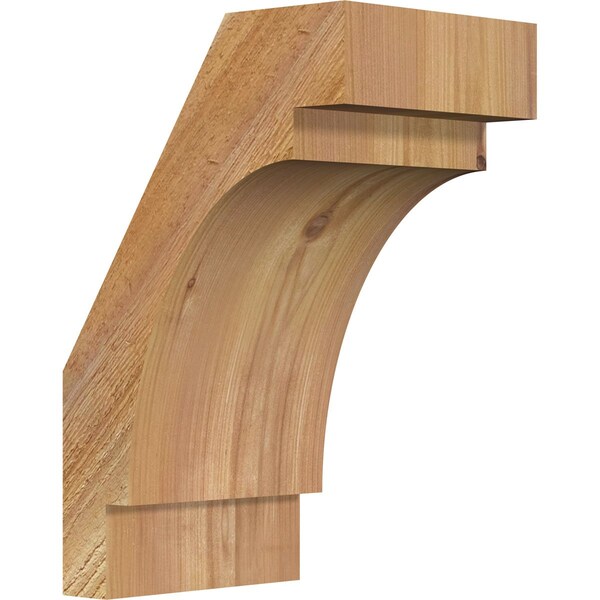 Ekena Millwork 6"W x 8"D x 12"H Merced Rough Sawn Knee Brace, Western Red Cedar BRC06X08X12MRC00RWR - main
